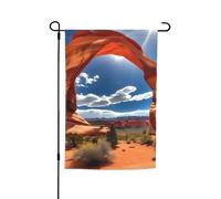 Drapeau de jardin résistant à la décoloration du parc national des Arches - Pour toutes les saisons - Décoration extérieure pour porches