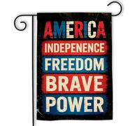 Drapeau De Jardin Rétro 4 juillet Liberté Brave Porche 30x45cm | Drapeau Durable Bannière pour Toutes les saisons intérieure Chambre à Coucher