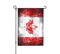 Drapeau de jardin rétro imprimé drapeau du Canada double face - Bannière de vacances à suspendre pour décoration de cour, panneau de bienvenue 71,1 x 101,6 cm