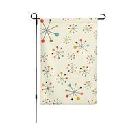 Drapeau de jardin rétro moderne résistant à la décoloration pour toutes les saisons - Décoration extérieure pour porches