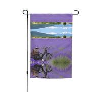 Drapeau de jardin rétro pour vélo, agriculture, 30,5 x 45,7 cm - Drapeau décoratif en polyester imprimé double face durable pour cour, terrasse et balcon