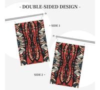 Drapeau de jardin rétro tribal de bienvenue 6 x 91 cm double face qui ne se décolore pas pour maison, cour, porche, pelouse, décoration extérieure