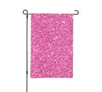 Drapeau de jardin rose ombré à paillettes, double face, pour cour, convient pour l'extérieur ou le jardin, décoration de patio, 45,7 x 30,5 cm