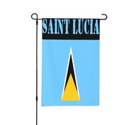 Drapeau de jardin Sainte-Lucie, double face, petits drapeaux pour cour, adapté à l'extérieur ou au jardin, décoration de patio, 45,7 x 30,5 cm