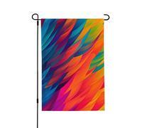 Drapeau de jardin saisonnier à motif abstrait - Petits drapeaux de cour pour l'extérieur de la ferme saisonnière - Drapeau floral de cour - Décoration extérieure - Drapeau de maison de vacances - 31,8