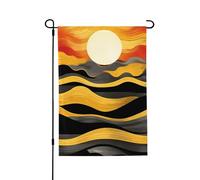 Drapeau de jardin saisonnier au coucher du soleil - Petit drapeau de cour pour l'extérieur de la ferme saisonnière - Drapeau floral de cour - Décoration extérieure - Drapeau de maison de vacances