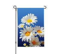 Drapeau de jardin saisonnier - Belle marguerite - Petit drapeau de cour pour l'extérieur de la ferme saisonnière - Drapeau floral de cour - Décoration extérieure - Drapeau de maison de vacances - 31,8