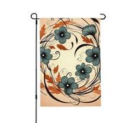 Drapeau de jardin saisonnier - Couronne florale - Petit drapeau de cour pour l'extérieur de la ferme saisonnière - Drapeau floral de cour - Décoration extérieure - Drapeau de maison de vacances - 31,8