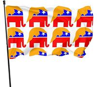 Drapeau de jardin saisonnier Donald GOP, drapeau familial 3 x 5 pieds décorations pour la maison extérieure