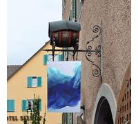 Drapeau de jardin saisonnier double face 12 x 18 po Abstrait bleu comme une vague Petit s pour l'extérieur Saisonnier Ferme Floral Décoration extérieure Drapeau de maison de vacances