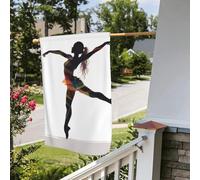 Drapeau de jardin saisonnier double face 28 x 40 Dans une danseuse Drapeau de maison de