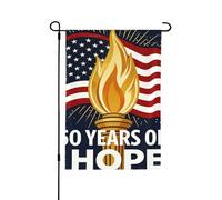 Drapeau de jardin saisonnier double face 30,5 x 45,7 cm, drapeau de jardin 250 ans d'espoir et drapeau américain Art Welcome Yard House extérieur drapeaux de jardin