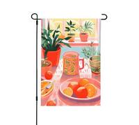 Drapeau de jardin saisonnier double face 30,5 x 45,7 cm, orange par The Afternoon Tea Window Welcome Yard House Outdoor Garden Drapeaux