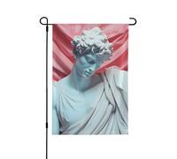 Drapeau de jardin saisonnier double face 30,5 x 45,7 cm, sculpture blanche David Welcome Yard House extérieur drapeaux de jardin