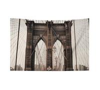 Drapeau de jardin saisonnier - Drapeau de cour - Photo du pont de Brooklyn - Drapeaux décoratifs pour intérieur et extérieur