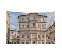 Drapeau de jardin saisonnier - Drapeaux de cour italiens imprimés de petites villes - Drapeaux décoratifs pour intérieur et extérieur