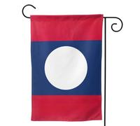 Drapeau de jardin saisonnier du Laos pour l'extérieur, durable, double face, décoration de vacances