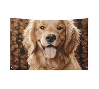 Drapeau de jardin saisonnier - Joli drapeau de jardin - Imprimé Golden Retriever - Drapeaux décoratifs pour intérieur et extérieur