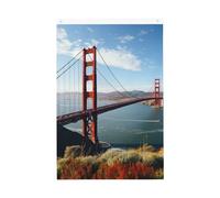 Drapeau de jardin San Francisco Golden Gate Bridge - 61 x 91 cm - Ne se décolore pas - Double face - Bannière d'extérieur pour cour, porche, pelouse