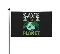 Drapeau De Jardin Sauvons la planète Bannière | pelouse drapeaux Durable Drapeau pour Festival Décoration Patio Toutes les saisons
