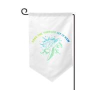 Drapeau de jardin « Sauvons les tortues marines », 30 x 45 cm, double face, pour décoration extérieure (cour,