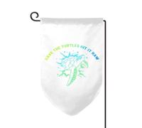 Drapeau de jardin « Sauvons les tortues marines », 30 x 45 cm, double face, pour décoration extérieure (cour,