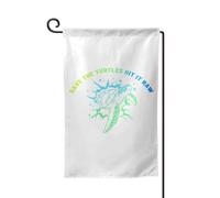 Drapeau de jardin « Sauvons les tortues marines », 30 x 45 cm, double face, pour décoration extérieure (cour,