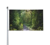 Drapeau De Jardin Sentier De Découverte De La Nature Des Arbres Suspendre Décoration De Drapeau Uv Fade Résistant Bannière Décorative Pour Intérieur Vacances Fête 3X5 Ft