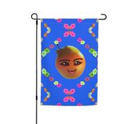 Drapeau de jardin Smiley Poire Jaune, imprimé recto verso, jolis drapeaux rustiques pour décoration extérieure 12 x 18 pouces