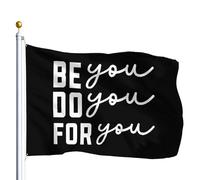 Drapeau De Jardin Sois Toi-Même Fais Ce Que Tu Veux. Bannière De Cour Couleurs Éclatantes Drapeaux Décoratifs D'Extérieur 100% Polyester Bannière Décorative Pour Club Patio 90X150Cm