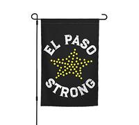 Drapeau de jardin solide El Paso pour famille en plein air, impression recto-verso, décoratif, 12x18 pouces