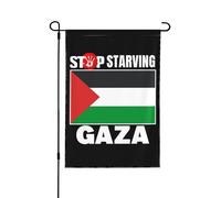 Drapeau de jardin Stop Starving Gaza 12x18 Free Gaza Palestine Yard Sign Fu-K Israel House Flag No Flagstand Double Sided