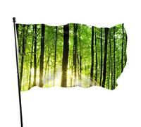 Drapeau de jardin Sunshine Forest Green Woods Yard House Décoration extérieure Drapeaux Bannières pour Patio Pelouse 0,9 x 1,5 m