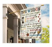 Drapeau De Jardin Supérieure Drapeaux De Pirate Jardin Signe Décoration Pour Porche Maison Sagesse Canine Poursuivez Vos Rêves Jouez À La Maman De Chien Maman À Fourrure S