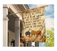 Drapeau De Jardin Supérieure Drapeaux De Vacances Double Face Jardin Signe Décoration Pour Maison Balcon Tableau Vintage Représentant Un Teckel Coquin Avec Des Fesses De Chien - Home Sweet Home S