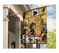 Drapeau De Jardin Supérieure Drapeaux De Vacances Durable Jardin Signe Décoration Pour Patio Porche Maison Teckel Style Rétro. Ce N'Est Pas Qu'Un Teckel, C'Est Mon Fils. S