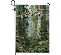 Drapeau de jardin sur le thème de la forêt, bannière rustique double face pour décoration extérieure 30,5 x 45,7 cm