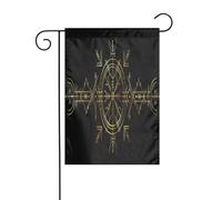 Drapeau de jardin, symbole païen de la mythologie nordique des Vikings, pour patio extérieur, décoration d'ambiance de fête (30,5 x 45,7 cm)