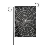 Drapeau de jardin texturé en toile d'araignée blanche délicate 30 x 45 cm vertical double face ferme vacances décorations extérieures drapeau de cour