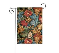 Drapeau de jardin texturé floral coloré 30 x 45 cm vertical double face ferme vacances décorations extérieures drapeau de cour