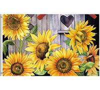 Drapeau De Jardin Thanksgiving Day Autumn Fall Harvest Sunflowers Flowers Landscape Pride Flag Premium Drapeaus Décoratif Amusante Garden Flag Pour Cour Patio Pelouse 152X90CM
