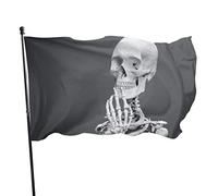Drapeau de jardin The Head of Skull Yard House Décoration extérieure Drapeaux Bannières pour Patio Pelouse 0,9 x 1,5 m
