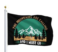 Drapeau De Jardin The Mountains Are Calling And I Must Go Garden Flag Premium Drapeau De Bienvenue Couleur Vive Pride Flag Pour Pavillon Patio Pelouse 152X90CM