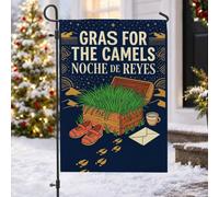 Drapeau de jardin « Three Kings Day Tradition Treasure Chest » 30,5 x 45,7 | Tradition de la fête des trois rois, drapeau de pelouse, noche de Reyes, décoration d'intérieur culturelle