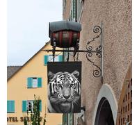 Drapeau de jardin tigre noir et blanc double face pour ferme, vacances, cour, 30,5 x 45,7 cm, bannière extérieure saisonnière pour printemps, été, pelouse, porche, décoration d'intérieur, petit