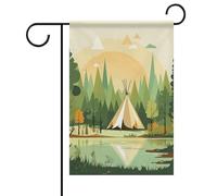Drapeau de jardin tipi double face qui ne se décolore pas, 30,5 x 45,7 cm, petit drapeau décoratif pour extérieur, terrasse, pelouse, porche, décoration de ferme