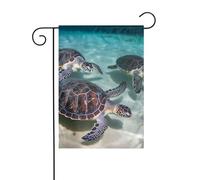 Drapeau de jardin tortues de mer 30,5 x 45,7 cm double face vertical, ne se décolore pas, bannière pour ferme, cour, décoration extérieure