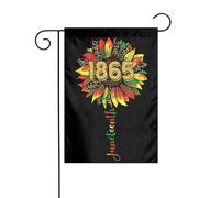 Drapeau de jardin Tournesol 1865 du Mois de l'histoire des Noirs de Juneteenth, 30,5 x 45,7 cm, double face, pour extérieur, bannières de bienvenue, drapeau de vacances pour décoration de fête
