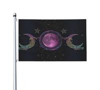 Drapeau De Jardin Triple Moon Goddess Wiccan Garden Flag Amusante Drapeaus Décoratif Premium Drapeau De Bienvenue Pour Cour Pavillon Patio 152X90CM