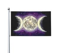 Drapeau De Jardin Triple Moon Goddess Wiccan Garden Flag Premium Drapeau De Bienvenue Couleur Vive Pride Flag Pour Cour Pavillon Pelouse 152X90CM